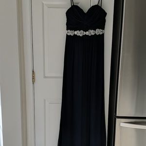 Long Navy Dress. Very elegant and flattering.
